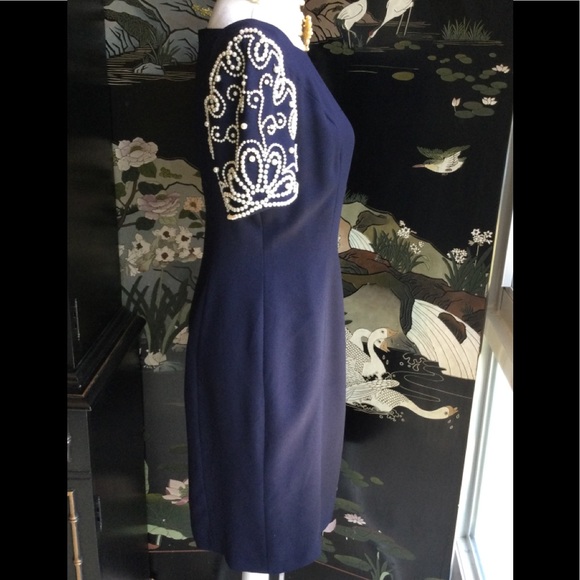 Vintage 1980’s Pearl Sleeved Dress.   B10 - Picture 9 of 16